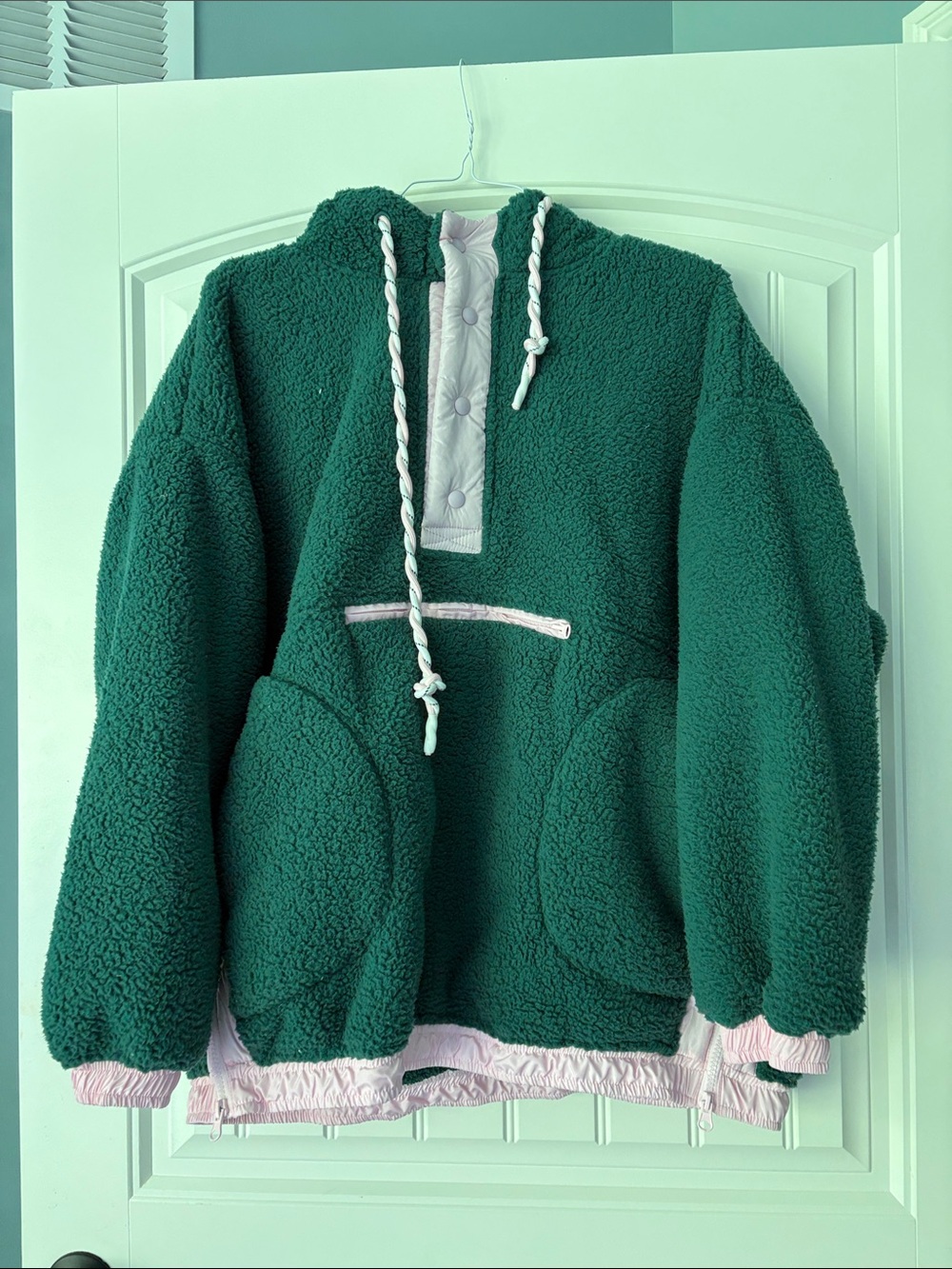Altar’d State Sz M Forest Green Fleece Hoodie NWT Jacket